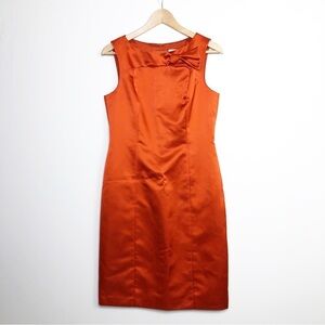 𝅺David Meister orange satin dress